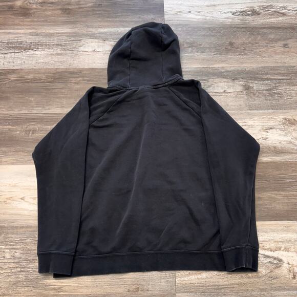 Nike Sportswear Essential Black White Womens L Spell Out Swoosh‎ Pullover Hoodie - Picture 2 of 8